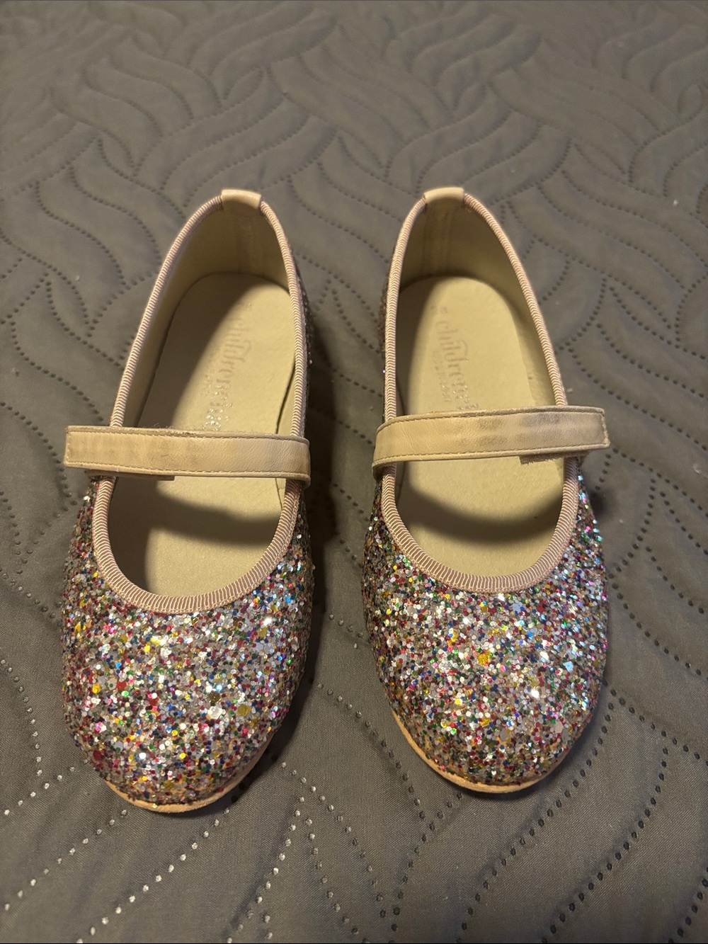 ChildrenChic Girls Glitter Mary Jane Shoes in Multi-Color Sparkle 28